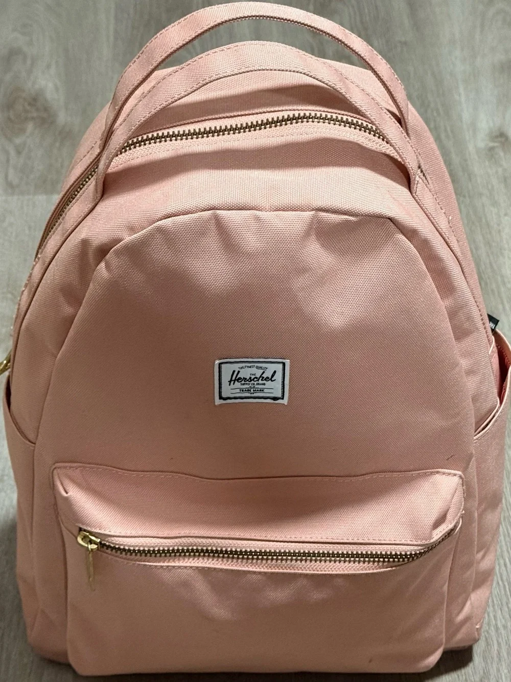 Herschel Supply Backpack Bag School Gym Ash Rose Pink Stripe Interior